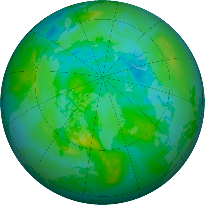 Arctic ozone map for 26 August 2001